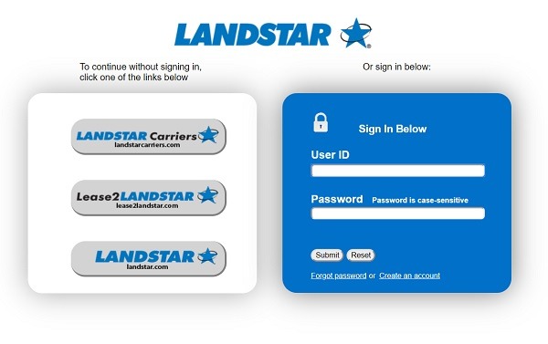 Landstar Portal Login – www.landstaronline.com
