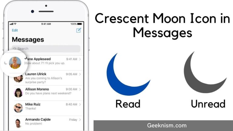 Crescent Moon Icon in Messages: Why is it on Message?