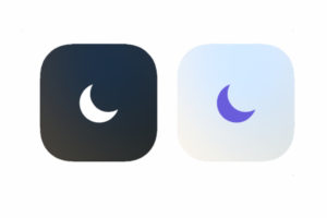 Difference between Blue Crescent Moon Icon vs Gray Crescent Moon Icon