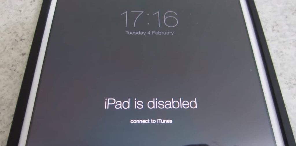 iPad is disabled connect to iTunes