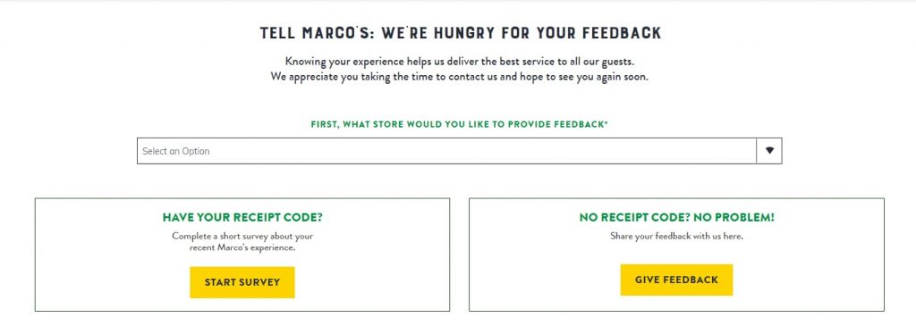 Marcos Pizza Survey