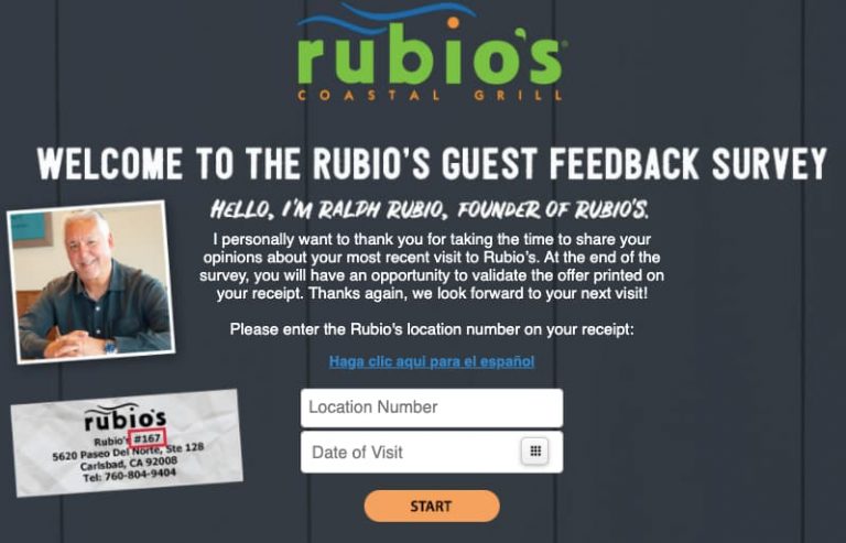 RubiosListens – Rubios Listens Feedback Survey 2022