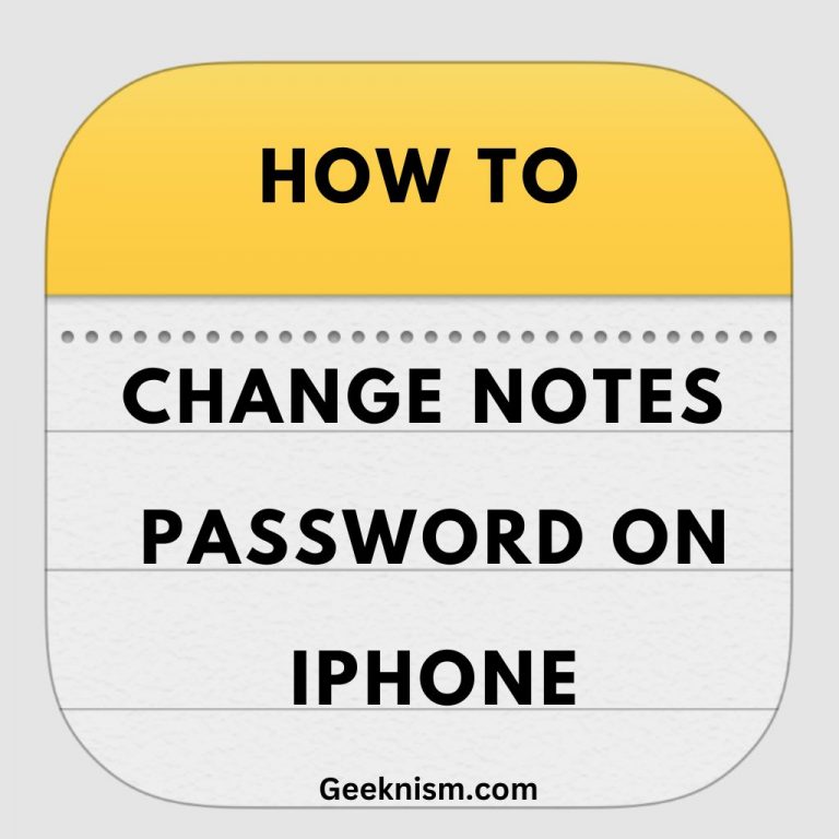 How to Change Notes Password on iPhone